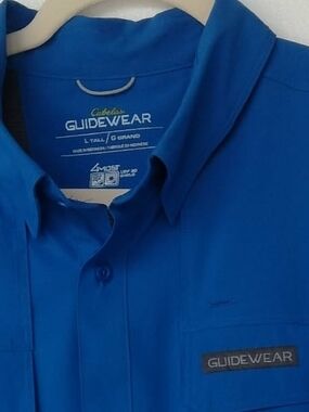 Cabela's Guidewear Men's Bright Blue Performance Button-Down Shirt